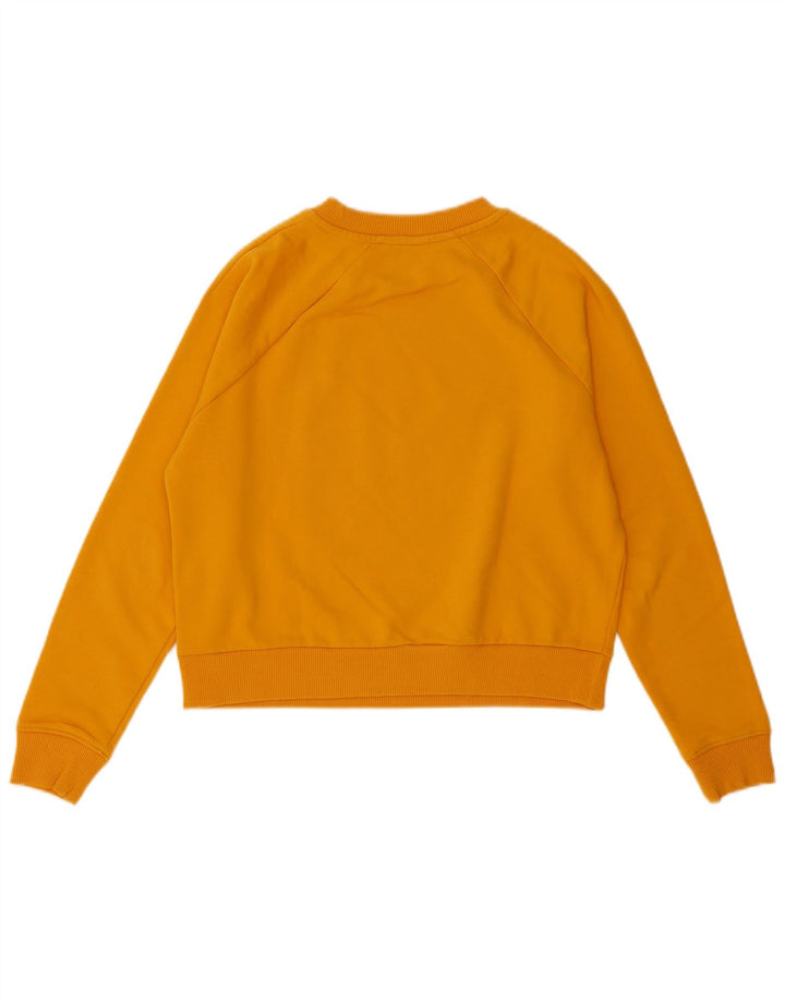 Vans Womens Crop Graphic Oversized Sweatshirt Jumper UK 6 XS Yellow
