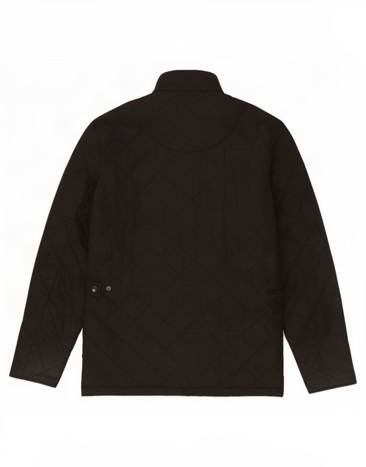 Barbour Mens Quilted Jacket UK 38 Medium Black Polyester