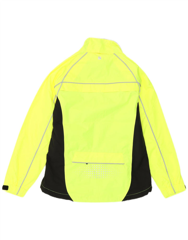 Mountain Warehouse Womens Rain Jacket UK 12 Medium Yellow Colourblock