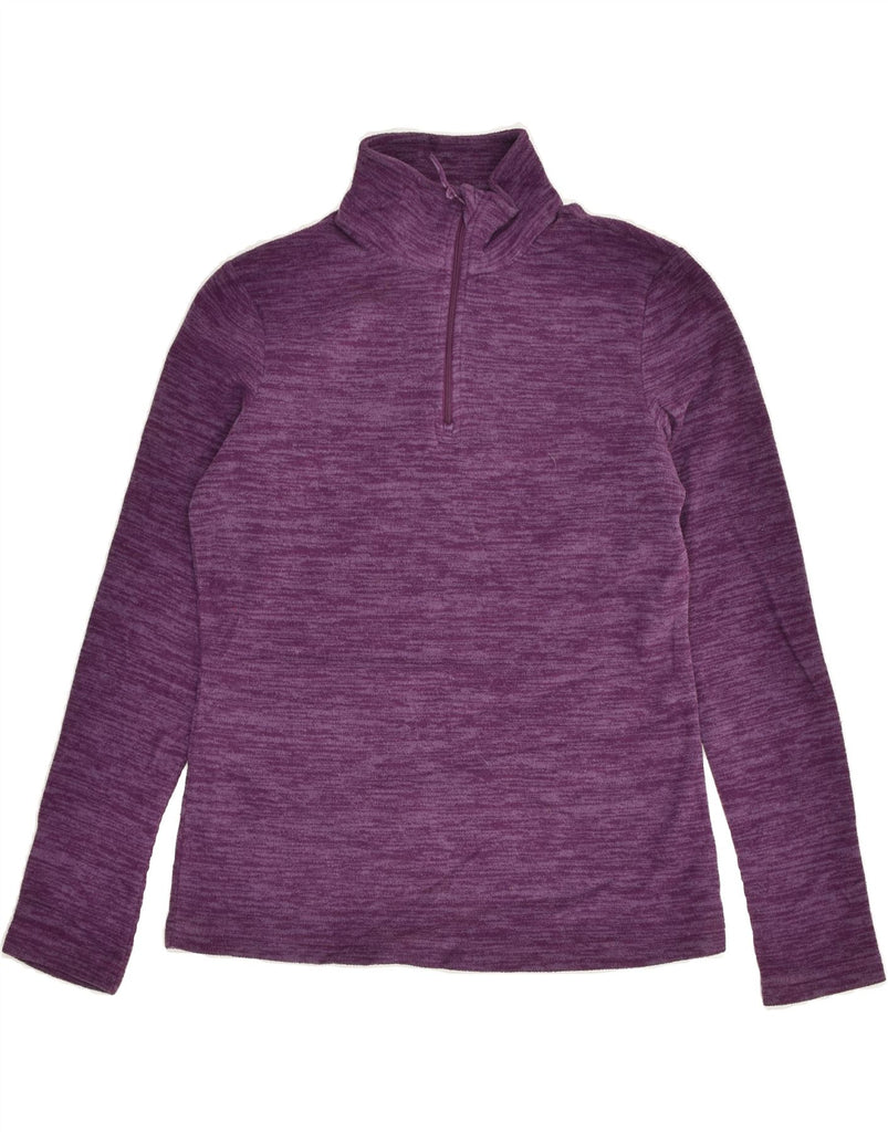 MOUNTAIN WAREHOUSE Womens Zip Neck Fleece Jumper UK  8 Small Purple | Vintage Mountain Warehouse | Thrift | Second-Hand Mountain Warehouse | Used Clothing | Messina Hembry 