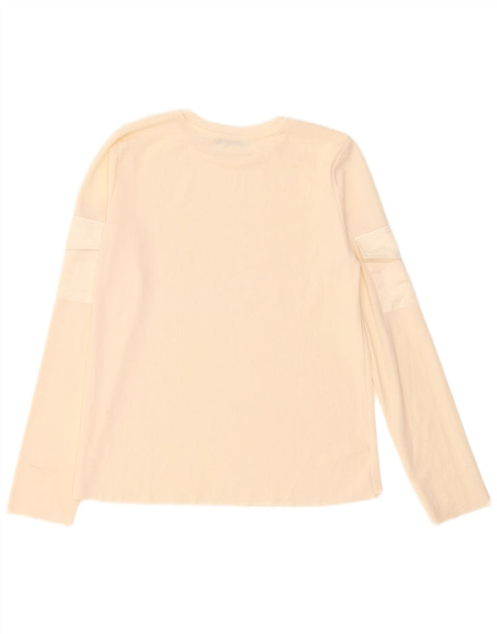 Zara Womens Top Long Sleeve UK 14 Large Beige