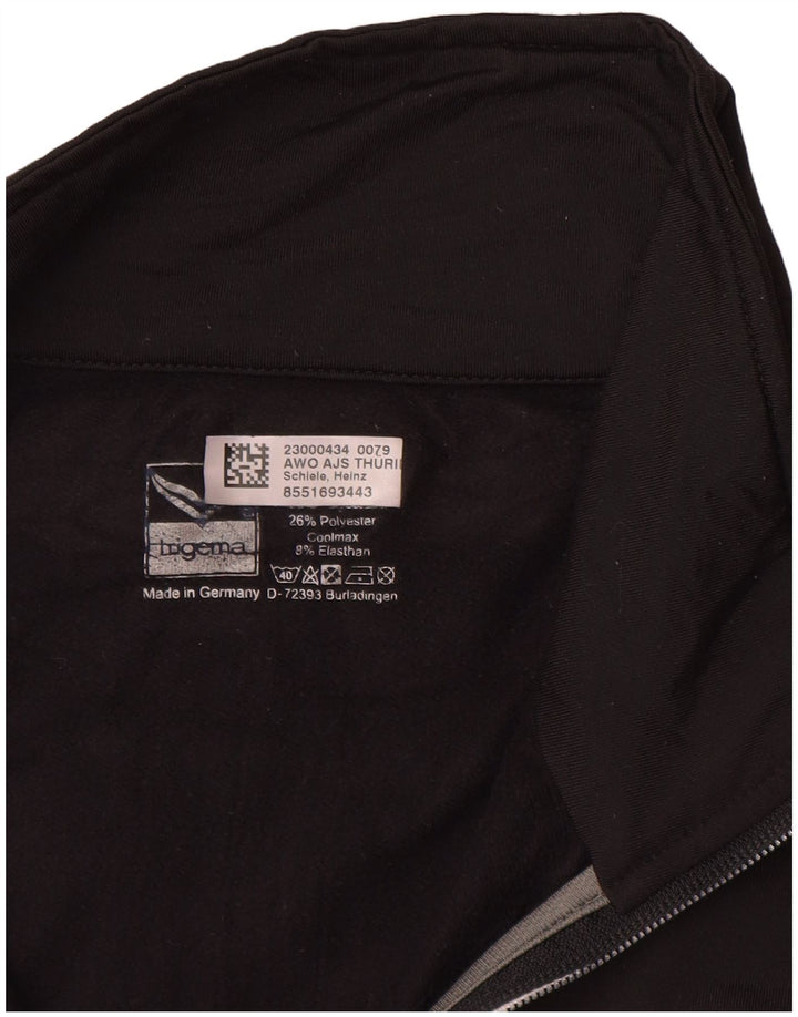 TRIGEMA Mens Graphic Sleeveless Tracksuit Top Jacket Large Black Polyester