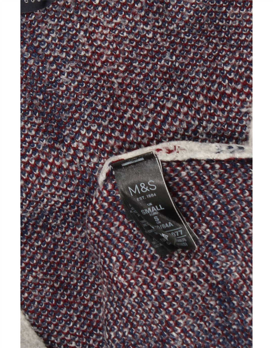 Marks & Spencer Womens Longline Cardigan Sweater UK 10 Small Grey Check