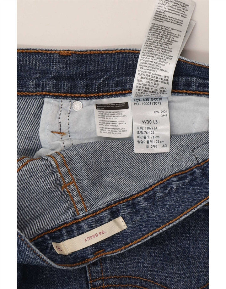 Levi's Womens Baggy Loose Jeans W30 L31 Blue Cotton