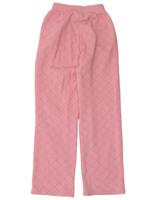 Ellesse Womens High Waist Tracksuit Trousers UK 10 Small Pink Geometric