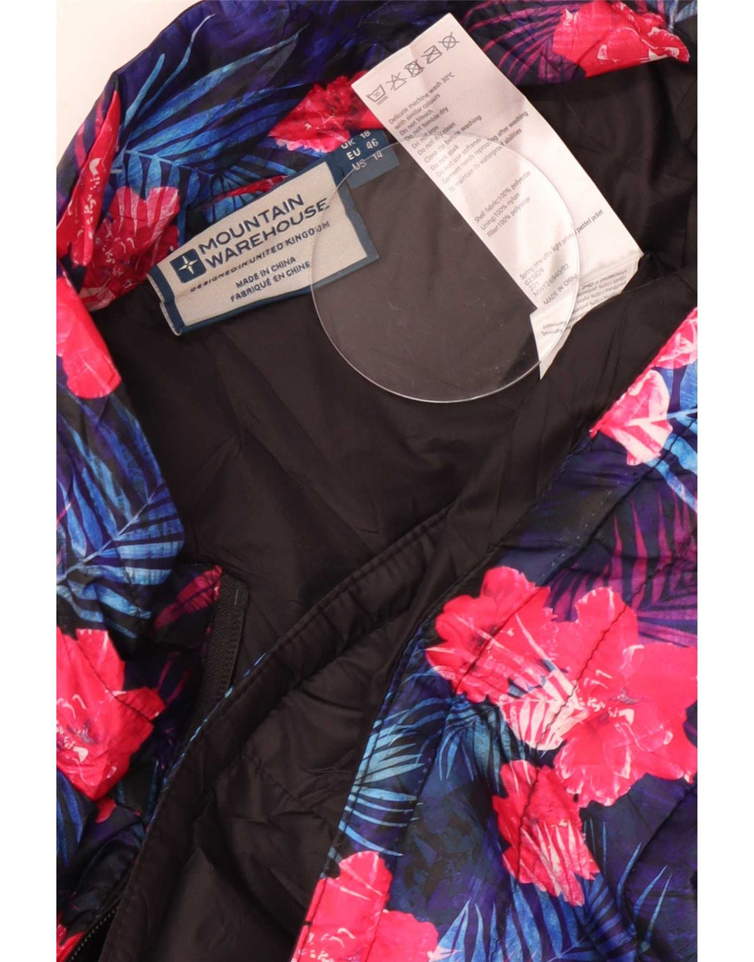 Mountain Warehouse Womens Padded Jacket UK 18 XL Multicoloured Floral