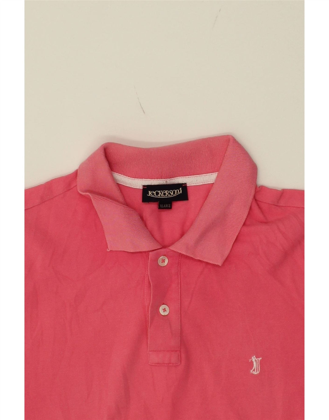 JECKERSON Mens Polo Shirt XL Pink Cotton Vintage Jeckerson and Second-Hand Jeckerson from Messina Hembry 