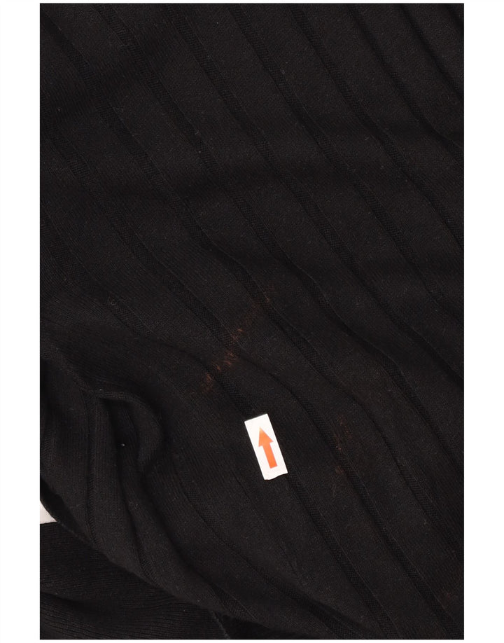 Marks & Spencer Womens Open Cardigan Sweater UK 10 Small Black Striped