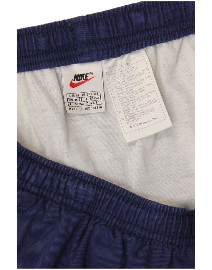 NIKE Mens Sport Shorts Medium Navy Blue Cotton
