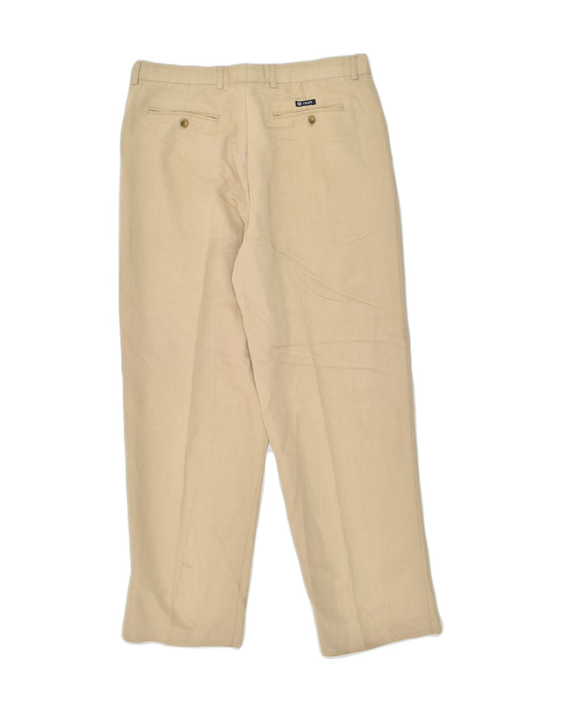 CHAPS Mens Slim Chino Trousers W38 L32 Beige Rayon | Vintage Chaps | Thrift | Second-Hand Chaps | Used Clothing | Messina Hembry 