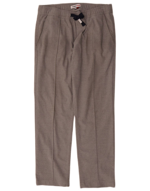 Tommy Hilfiger Mens Straight Chino Trousers Medium W30 L28 Grey Cotton