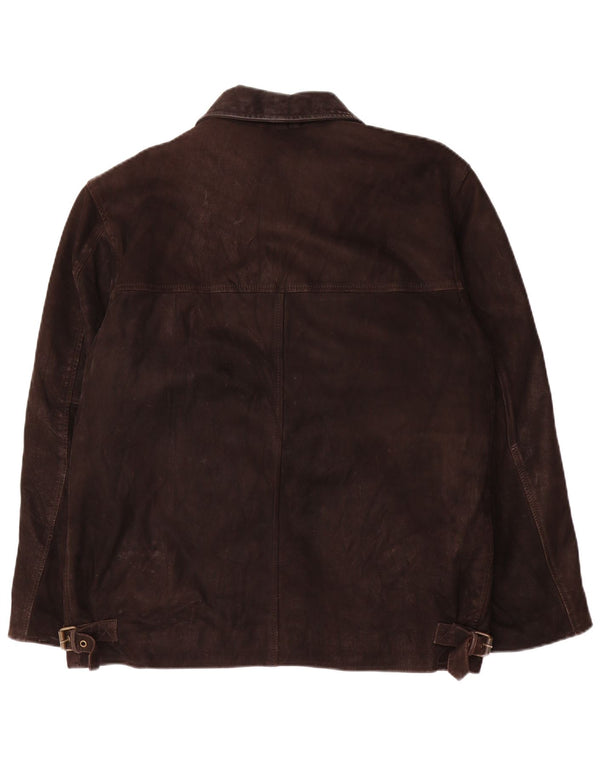 Vintage Mens Leather Jacket UK 36 Small Brown