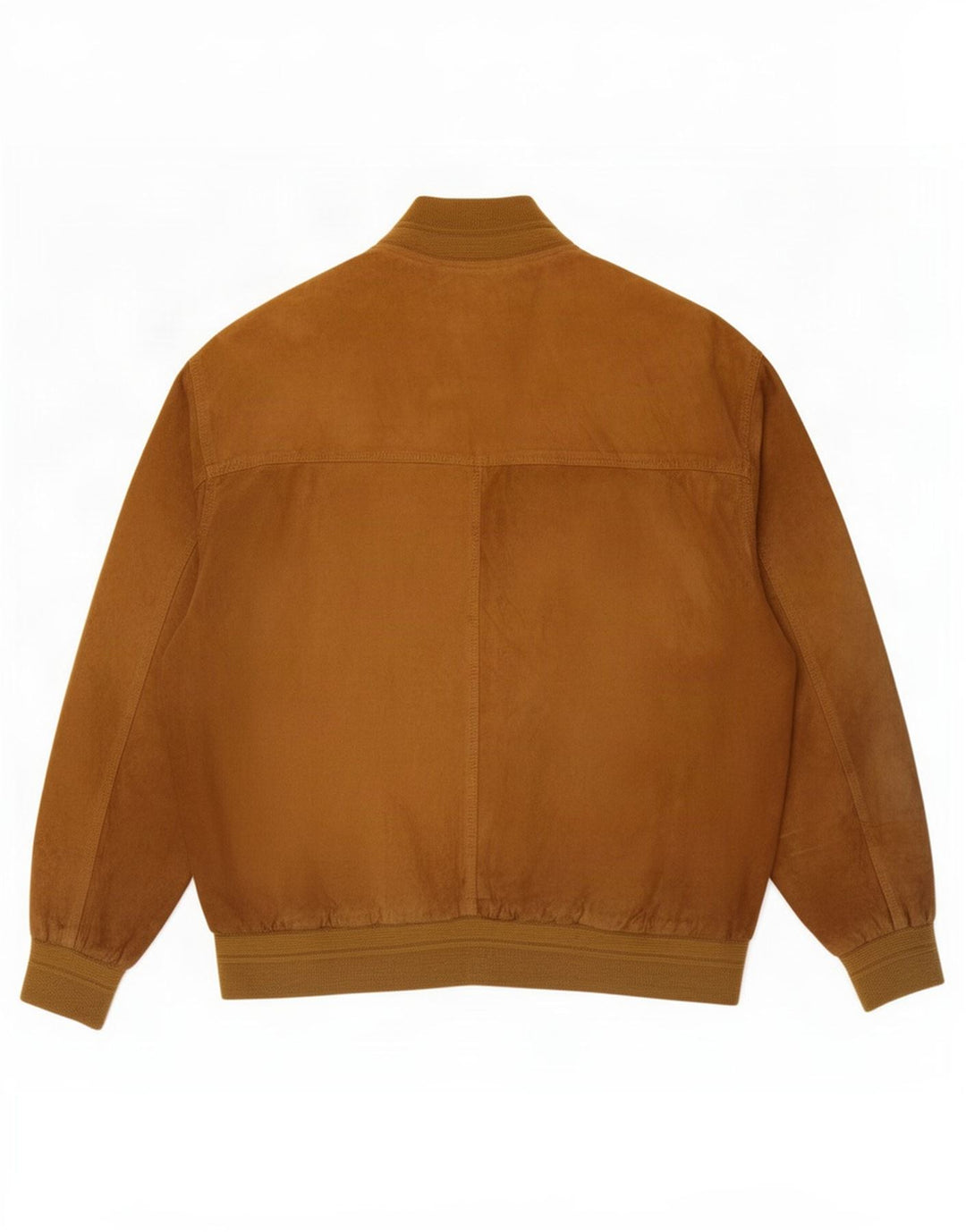 Vintage Mens Suede Bomber Jacket IT 52 XL Beige Leather