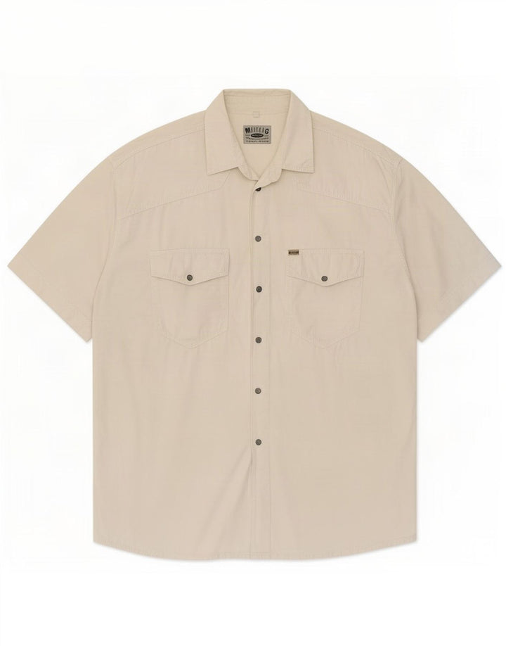Mustang Mens Short Sleeve Shirt XL White