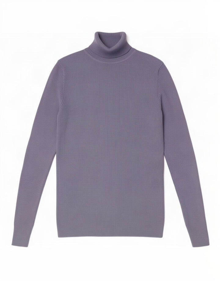 Marks & Spencer Womens Roll Neck Jumper Sweater UK 12 Medium Blue Viscose