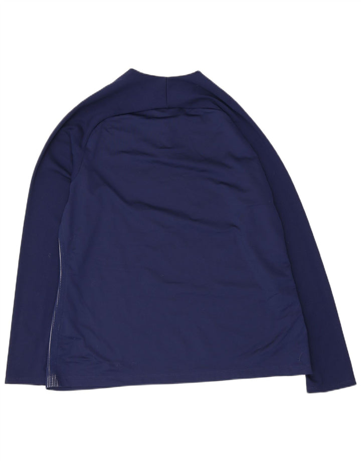 Nike Mens Dri Fit Zip Neck Pullover Tracksuit Top XL Navy Blue Polyester