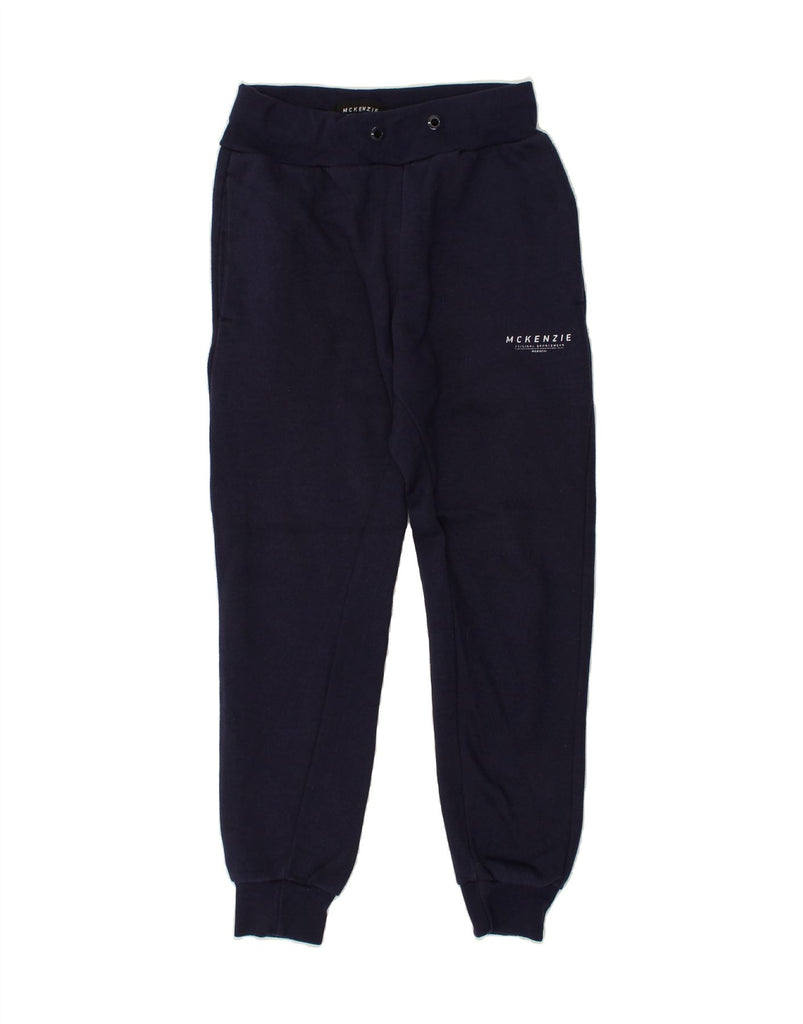 MCKENZIE Womens Tracksuit Trousers Joggers UK 14 Large Navy Blue | Vintage Mckenzie | Thrift | Second-Hand Mckenzie | Used Clothing | Messina Hembry 