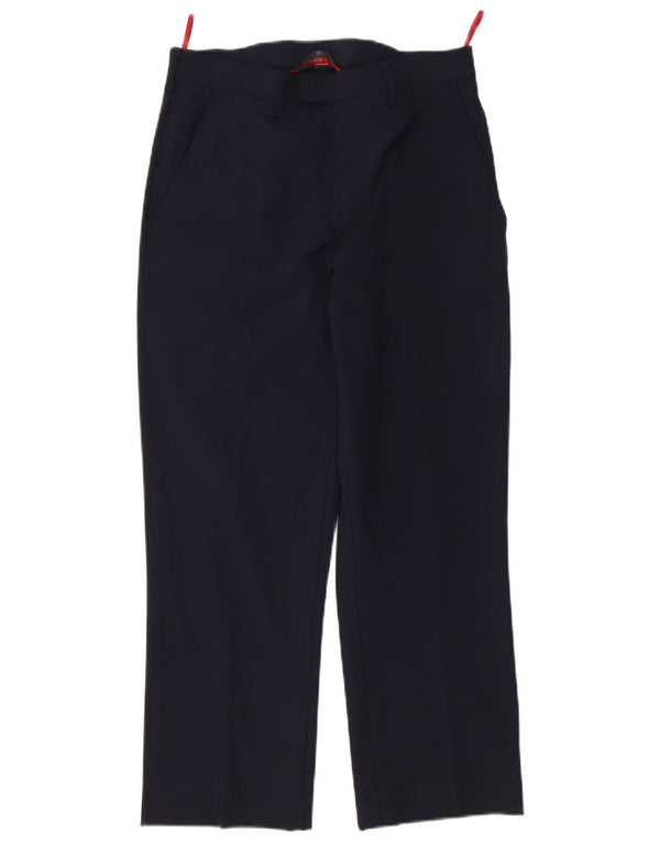 PRADA Womens High Waist Suit Trousers IT 46 Large W30 L26 Navy Blue