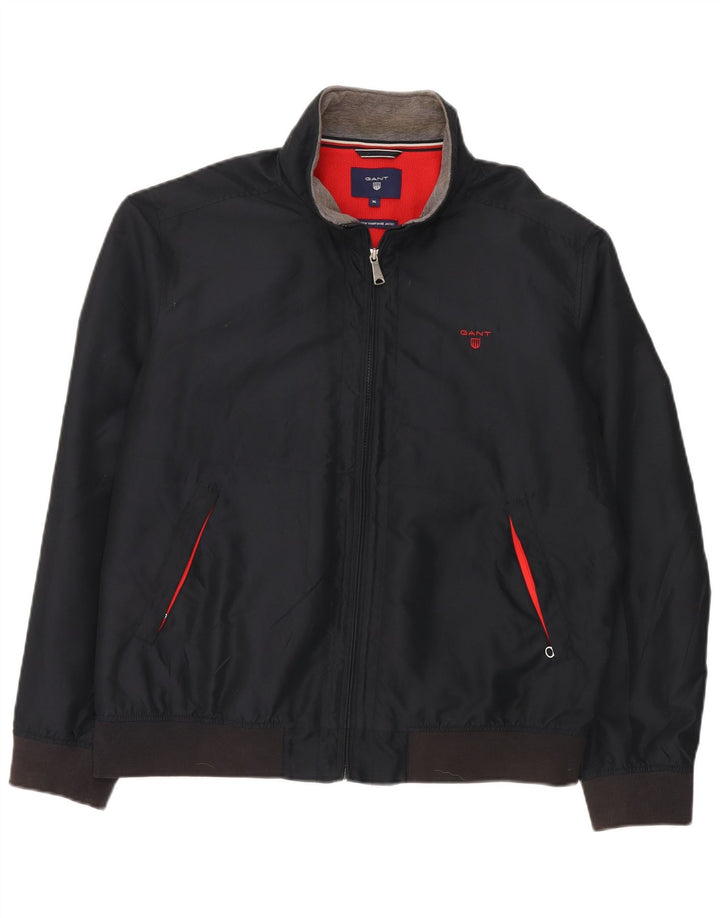 Gant Mens Bomber Jacket UK 42 XL Black Polyester