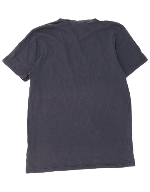 Ellesse Mens Graphic T-Shirt Top Medium Navy Blue Cotton