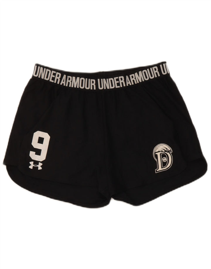 Under Armour Womens Graphic Sport Shorts UK 12 Medium Black