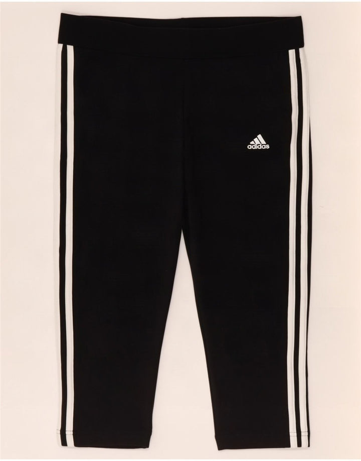 Adidas Womens Capri Leggings UK 12/14 Medium Black
