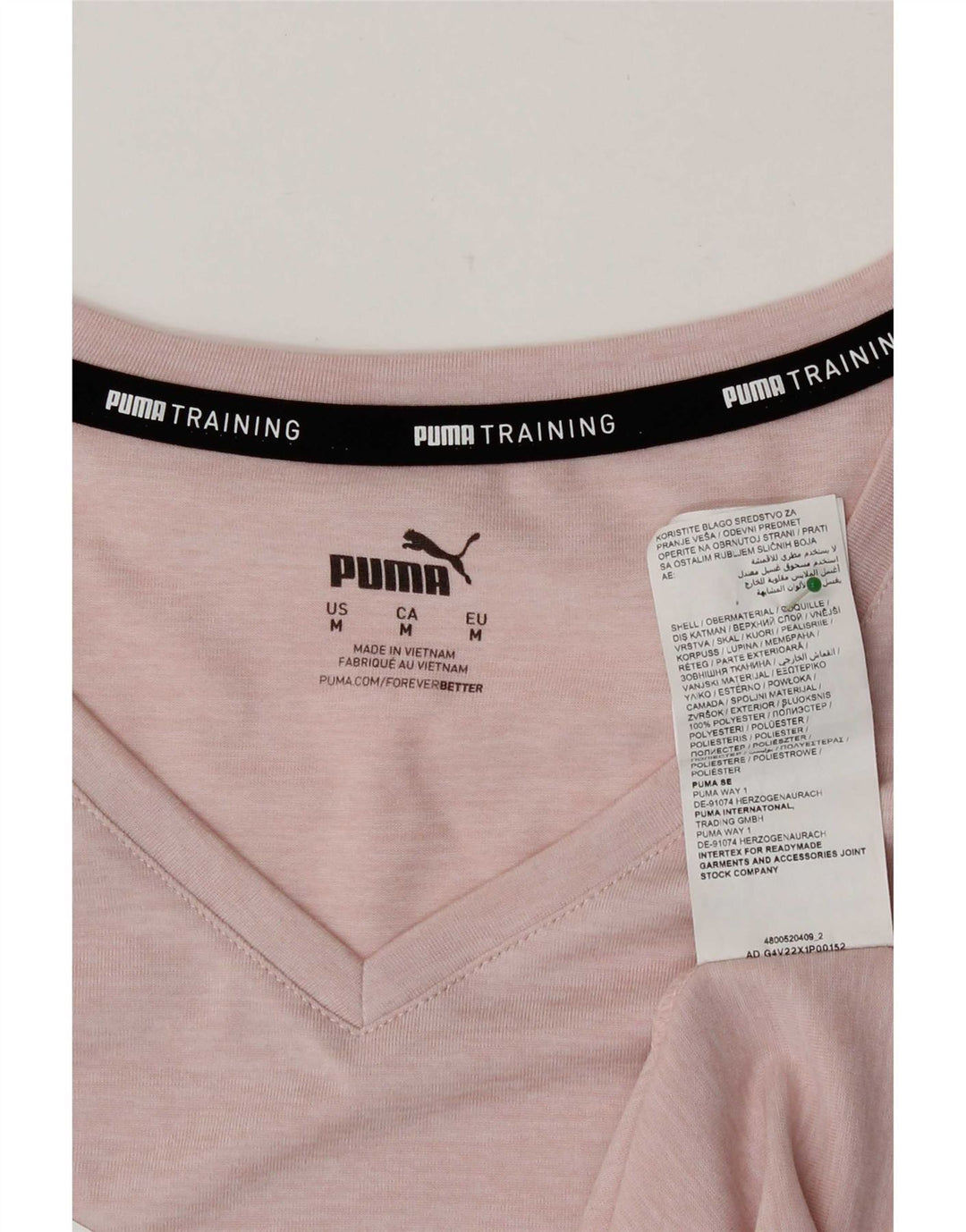 Puma Womens Graphic T-Shirt Top UK 14 Medium Pink Polyester