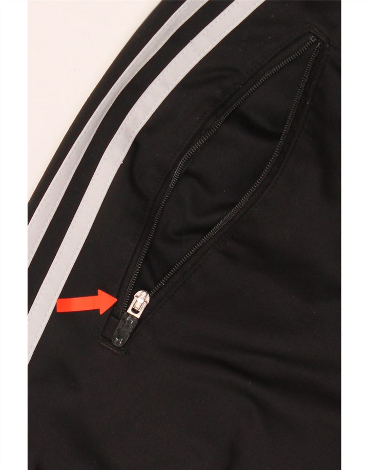 ADIDAS Mens Tracksuit Trousers Joggers Large Black Polyester Vintage Adidas and Second-Hand Adidas from Messina Hembry 