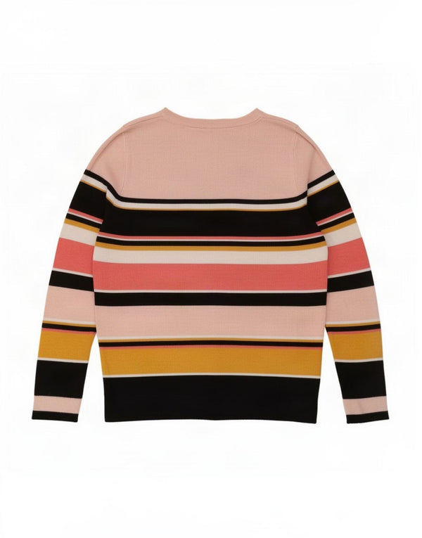 Oasis Womens Boat Neck Jumper Sweater UK 12 Medium Multicoloured Striped