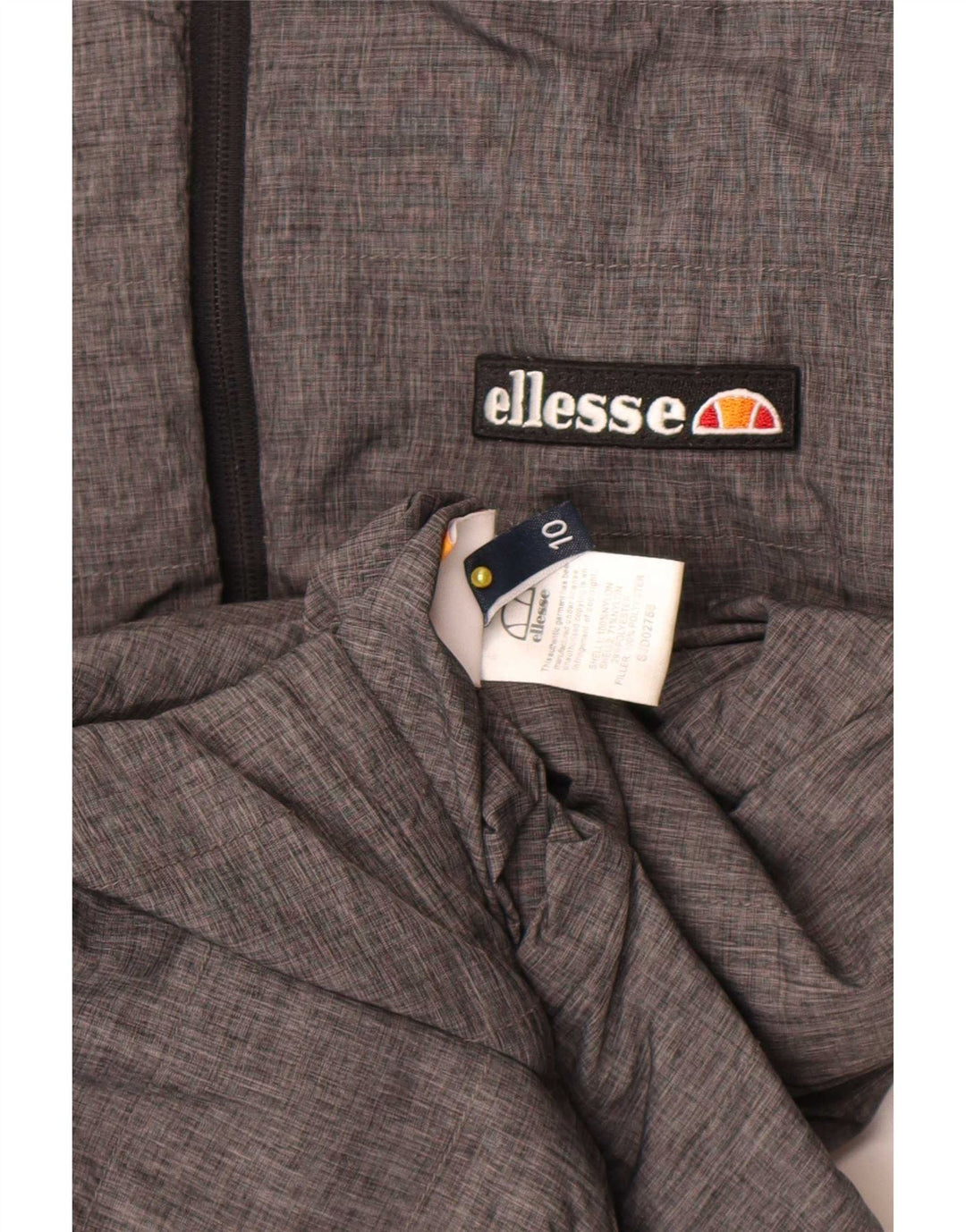 Ellesse Womens Hooded Reversible Padded Jacket UK 10 Small Grey Nylon