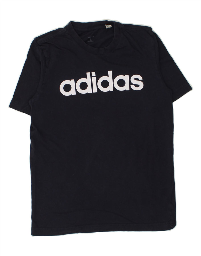 ADIDAS Mens Graphic T-Shirt Top Small Navy Blue Cotton | Vintage Adidas | Thrift | Second-Hand Adidas | Used Clothing | Messina Hembry 