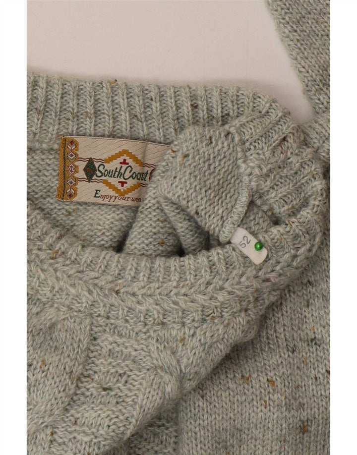 South Coast Mens Crew Neck Jumper Sweater IT 52 Large Grey Flecked