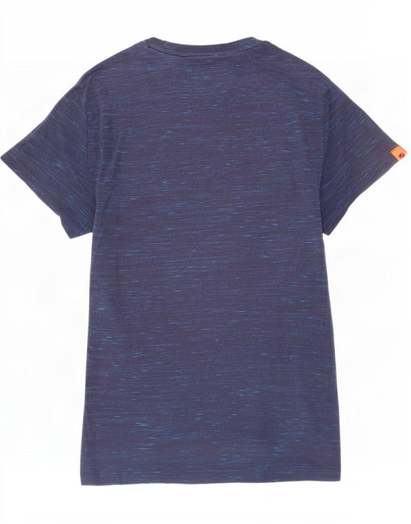 Superdry Mens T-Shirt Top Small Navy Blue Flecked