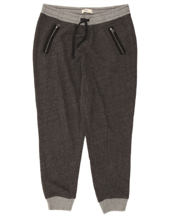 Abercrombie & Fitch Mens Tracksuit Trousers Joggers Medium Grey Flecked