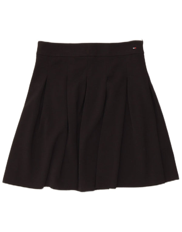 Tommy Hilfiger Womens Mini Pleated Skirt Medium W28 Black Polyester