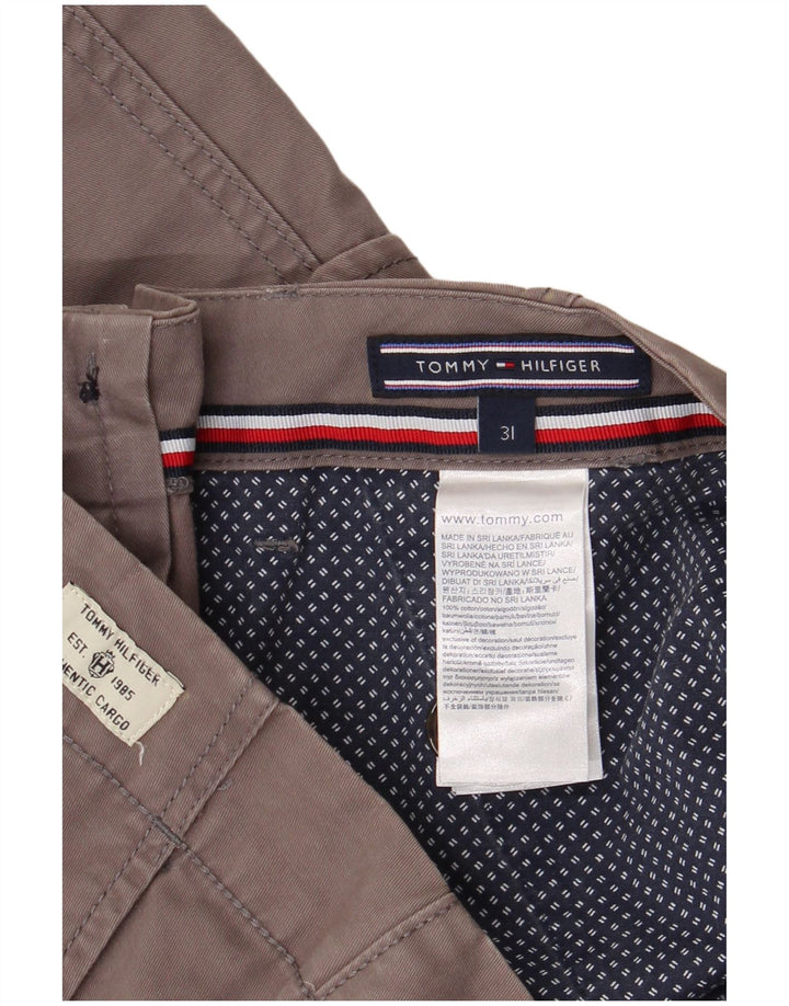 TOMMY HILFIGER Mens Cargo Shorts W31 Medium  Grey Cotton