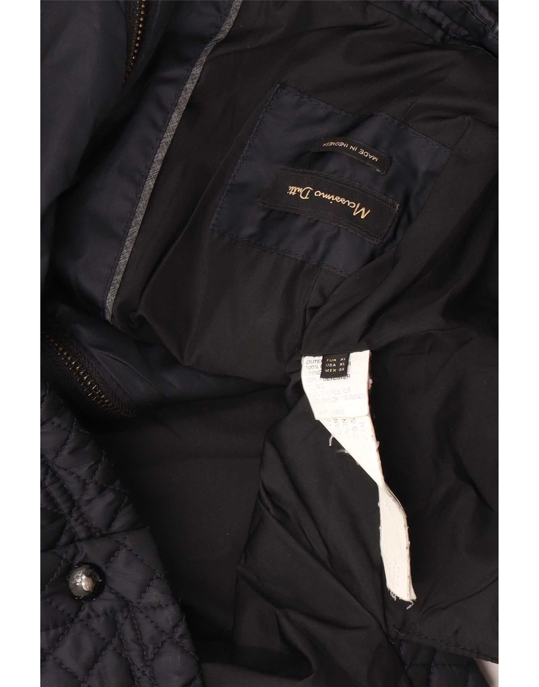 Massimo Dutti Womens Quilted Gilet UK 18 XL Black Polyester