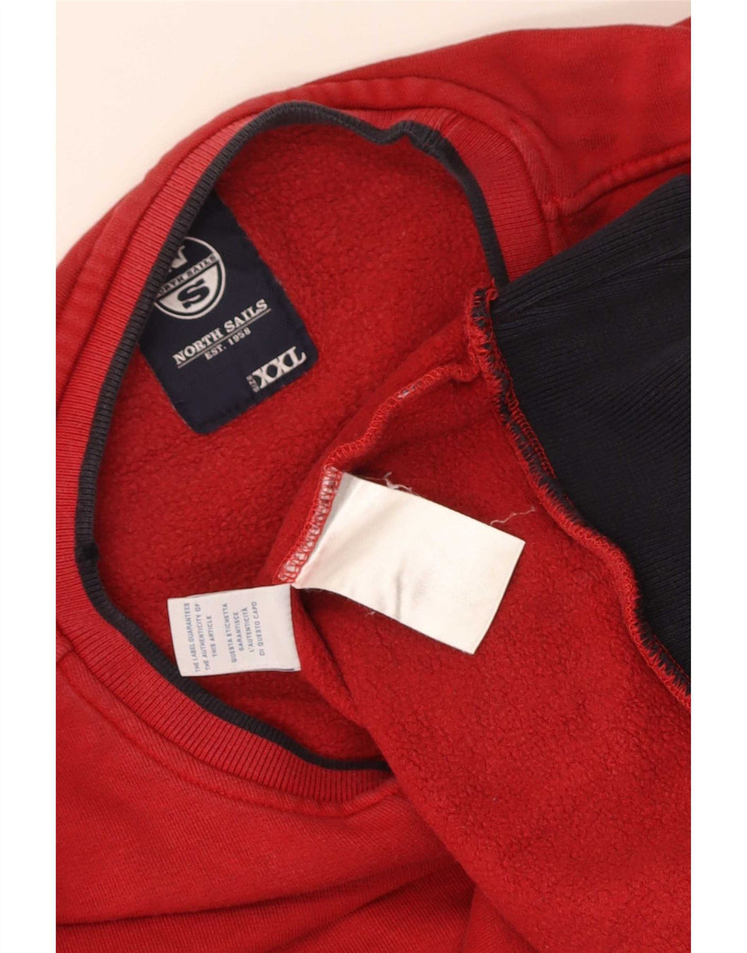 North Sails Mens Sweatshirt Jumper 2XL Red Cotton