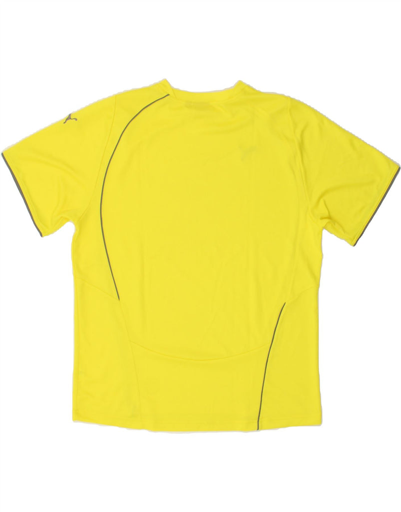 PUMA Mens T-Shirt Top Large Yellow | Vintage Puma | Thrift | Second-Hand Puma | Used Clothing | Messina Hembry 