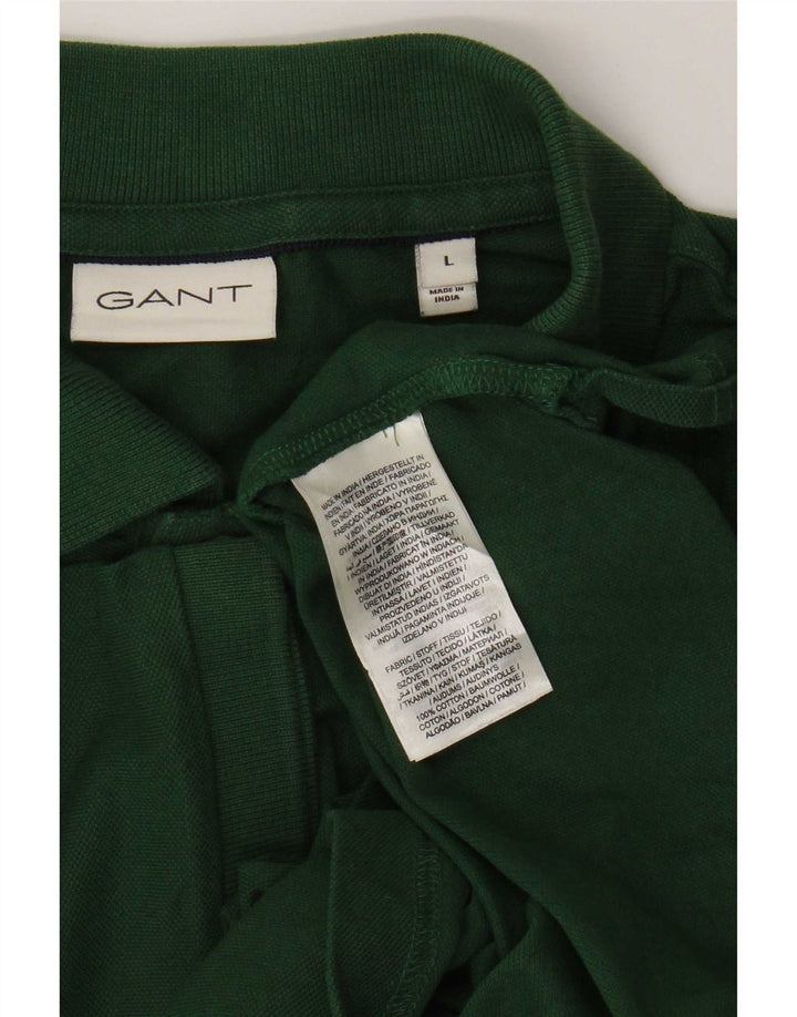 Gant Mens Polo Shirt Large Green Cotton