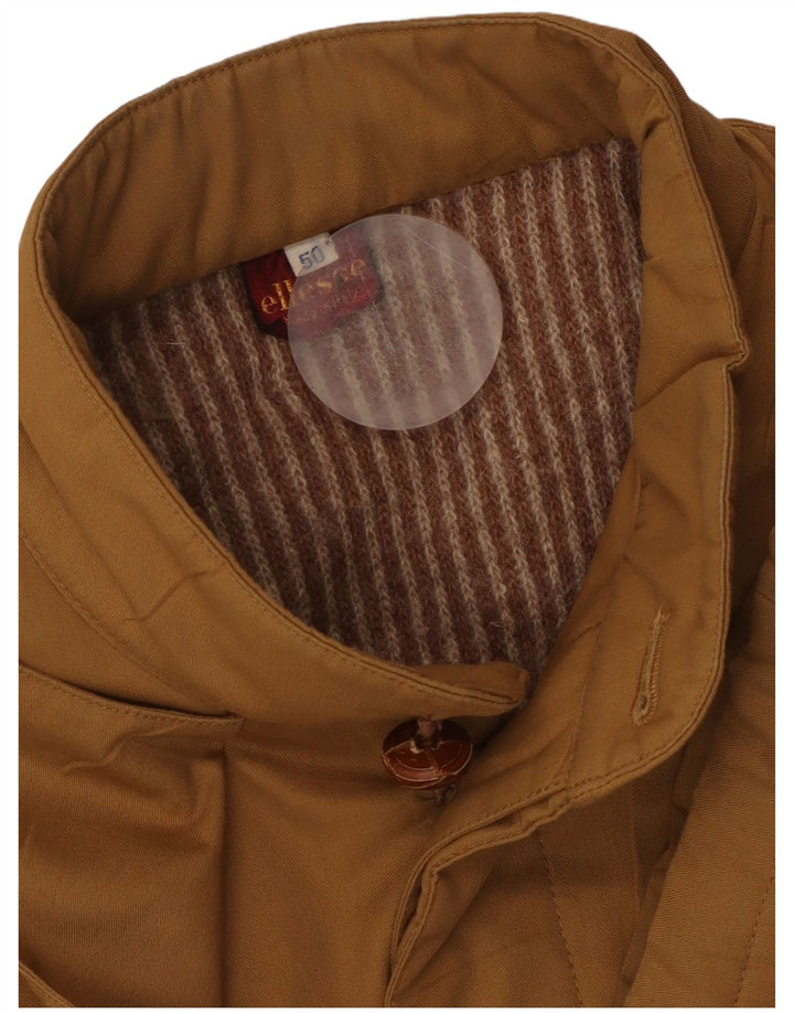 ELLESSE Mens Trench Coat IT 50 Large Beige Polyester