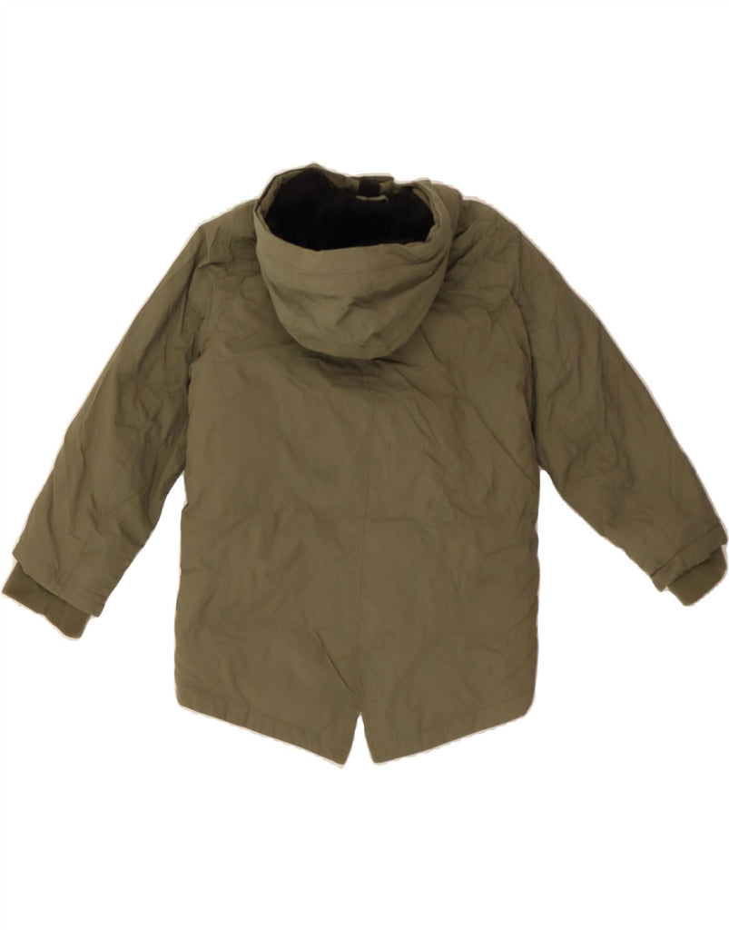 EDDIE BAUER Boys Hooded Parka Jacket 5-6 Years XS  Khaki Nylon Vintage Eddie Bauer and Second-Hand Eddie Bauer from Messina Hembry 