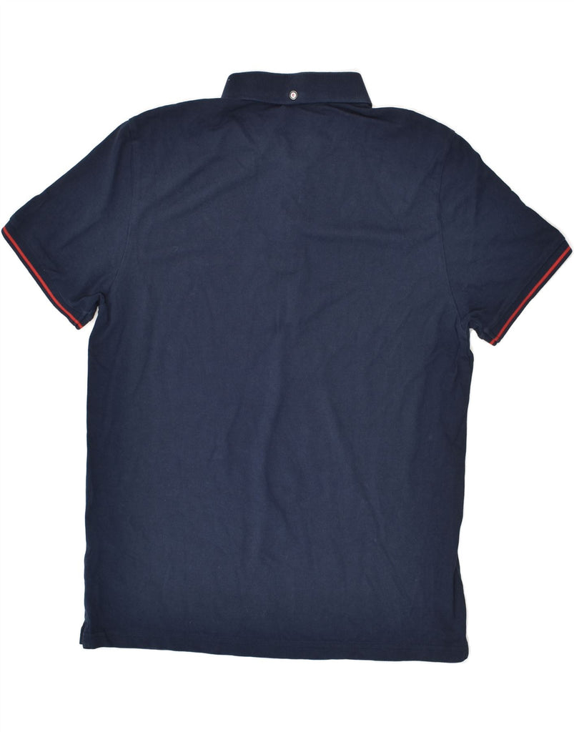BEN SHERMAN Mens Polo Shirt Large Navy Blue Striped Cotton | Vintage Ben Sherman | Thrift | Second-Hand Ben Sherman | Used Clothing | Messina Hembry 