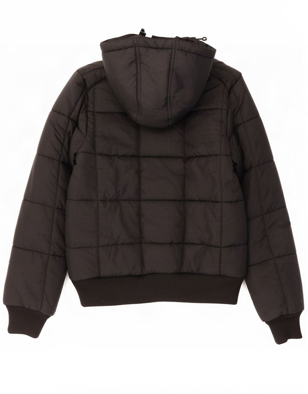 Adidas Womens Hooded Padded Jacket EU 32 XS Black Polyester
