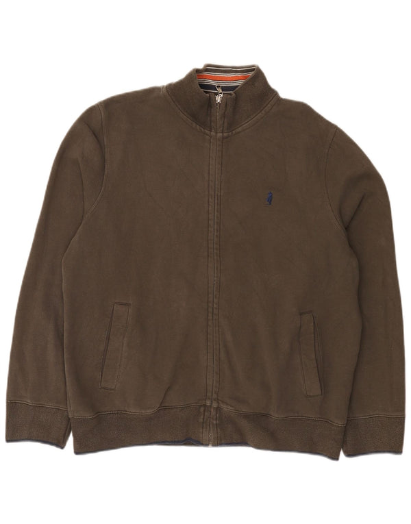 Marlboro Classics Mens Tracksuit Top Jacket Large Brown Cotton Classic