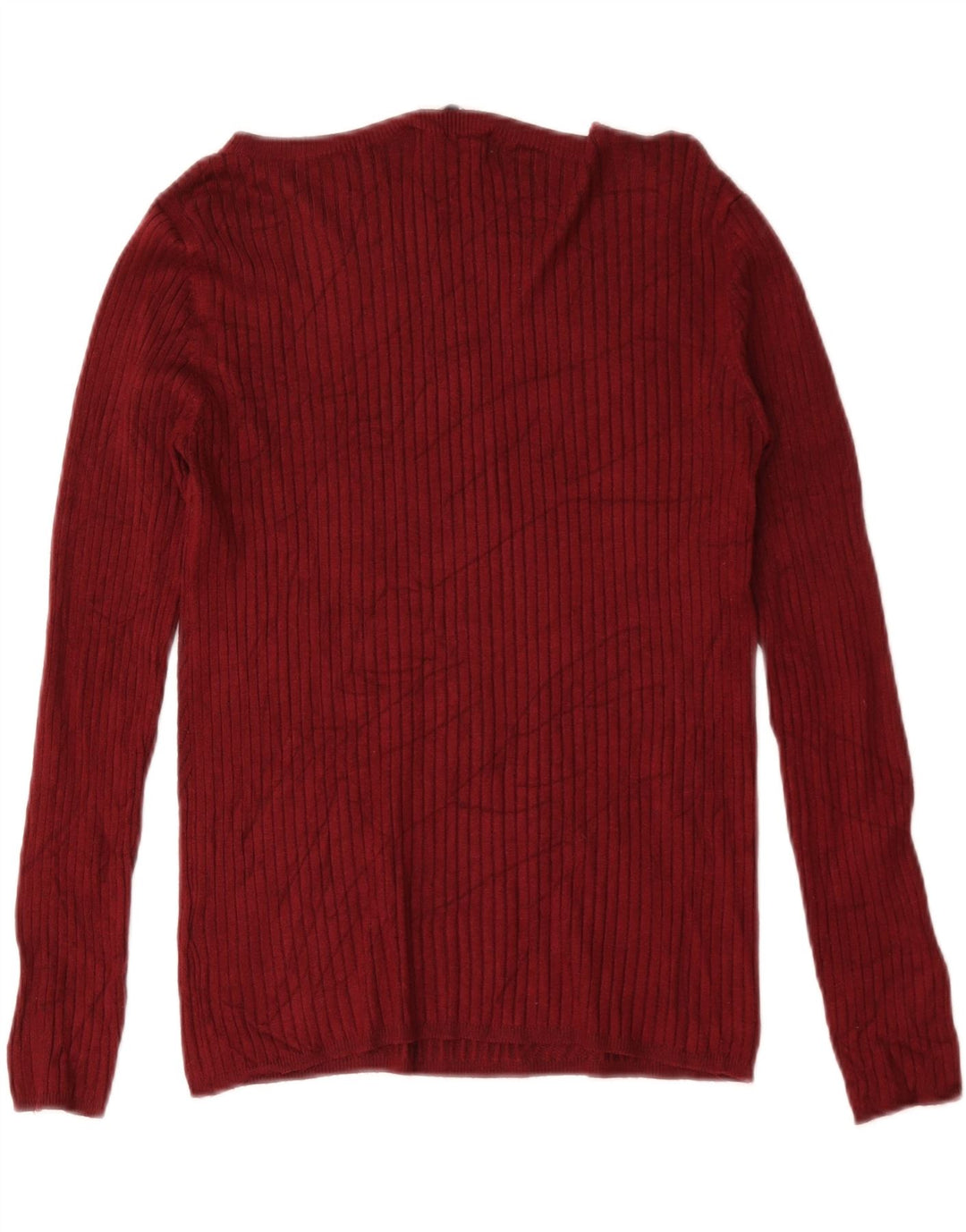 Marks & Spencer Womens Boat Neck Jumper Sweater UK 12 Medium Burgundy