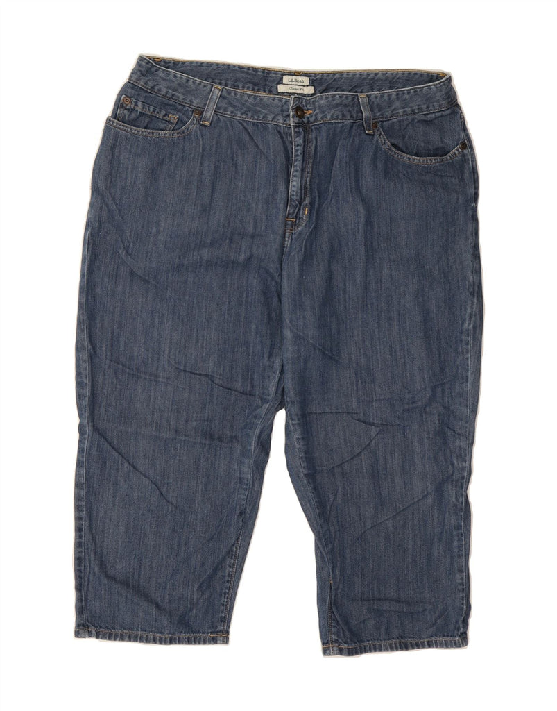 L.L.BEAN Womens Classic Fit Capri Jeans US 18 2XL W38 L20 Blue Cotton Vintage L.L.Bean and Second-Hand L.L.Bean from Messina Hembry 