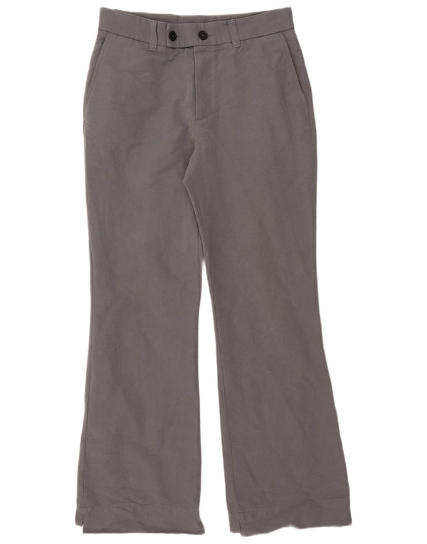 Zara Mens Bootcut Suit Trousers EU 42 Large W32 L33 Grey Cotton