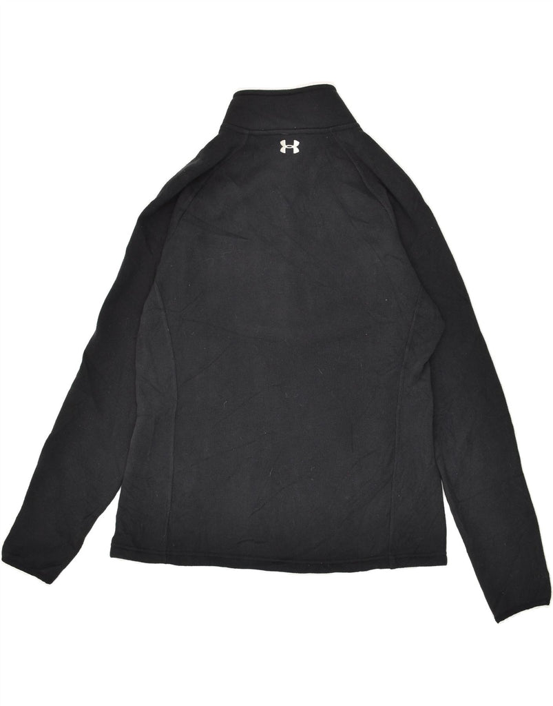 UNDER ARMOUR Mens Zip Neck Sweatshirt Jumper Large Black Polyester Vintage Under Armour and Second-Hand Under Armour from Messina Hembry 