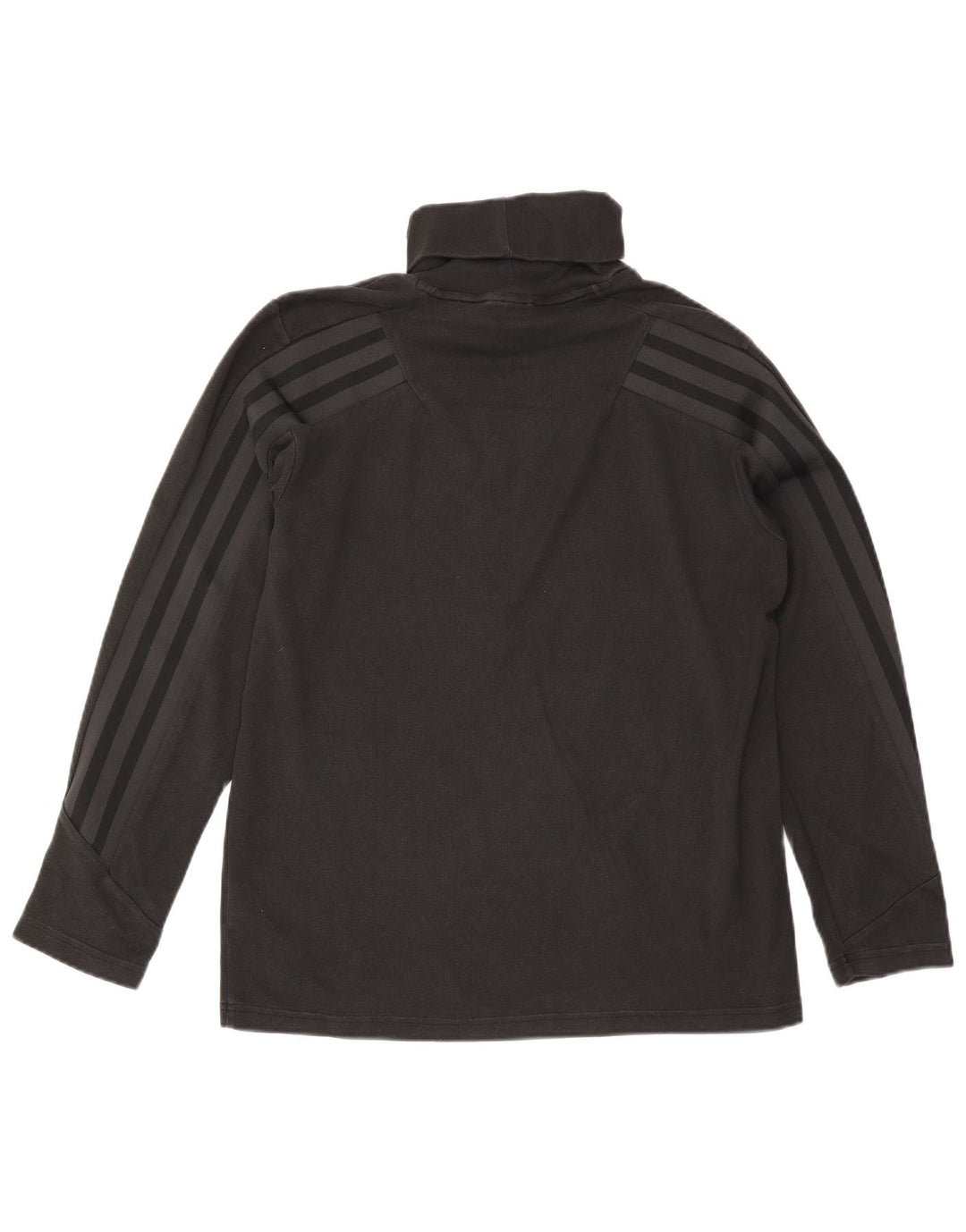 Adidas Mens Roll Neck Top Long Sleeve Medium Black Cotton